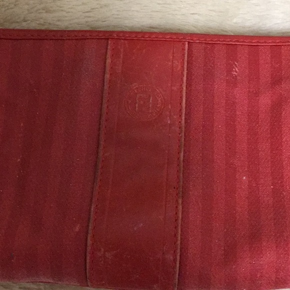 Fendi Red Zipped Pouch Vintage - Picture 2 of 11